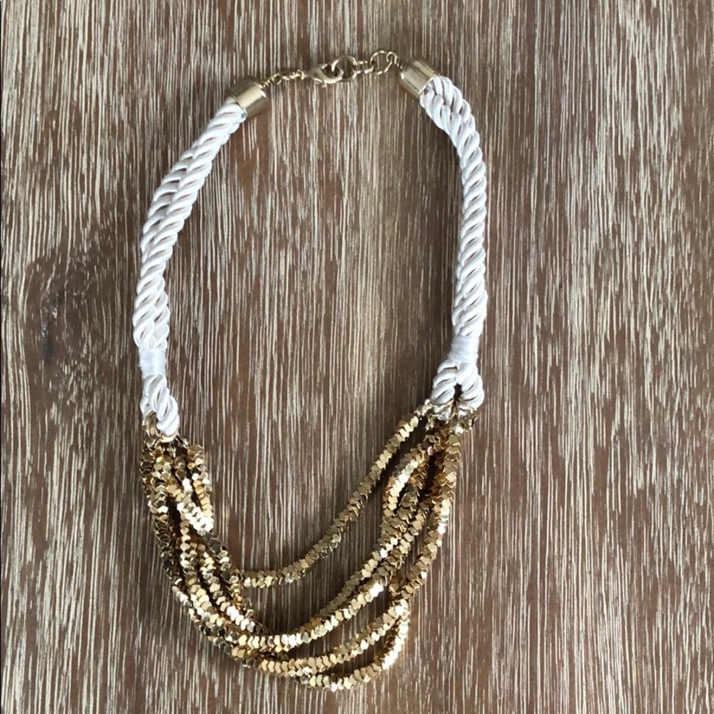 Banana Republic Gold/Woven Statement Necklace